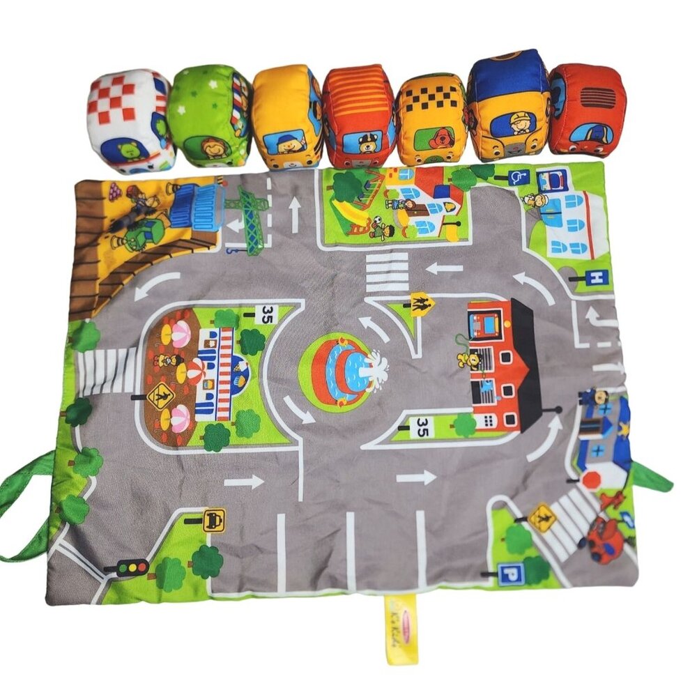Melissa & Doug K's Kids Take Along Track Series Soft Cars Squeak Baby Toy Play M